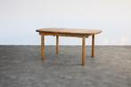 vintage eettafel | tafel | verlengbaar | brutalist | Deens, Huis en Inrichting, Tafels | Eettafels, Gebruikt, Eikenhout, 200 cm of meer