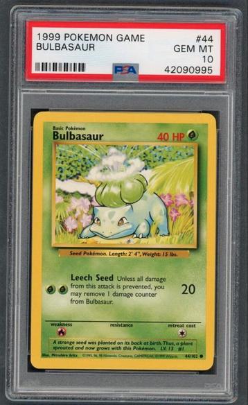 Bulbasaur 44/102 Base Set Unlimited - PSA 10 beschikbaar voor biedingen