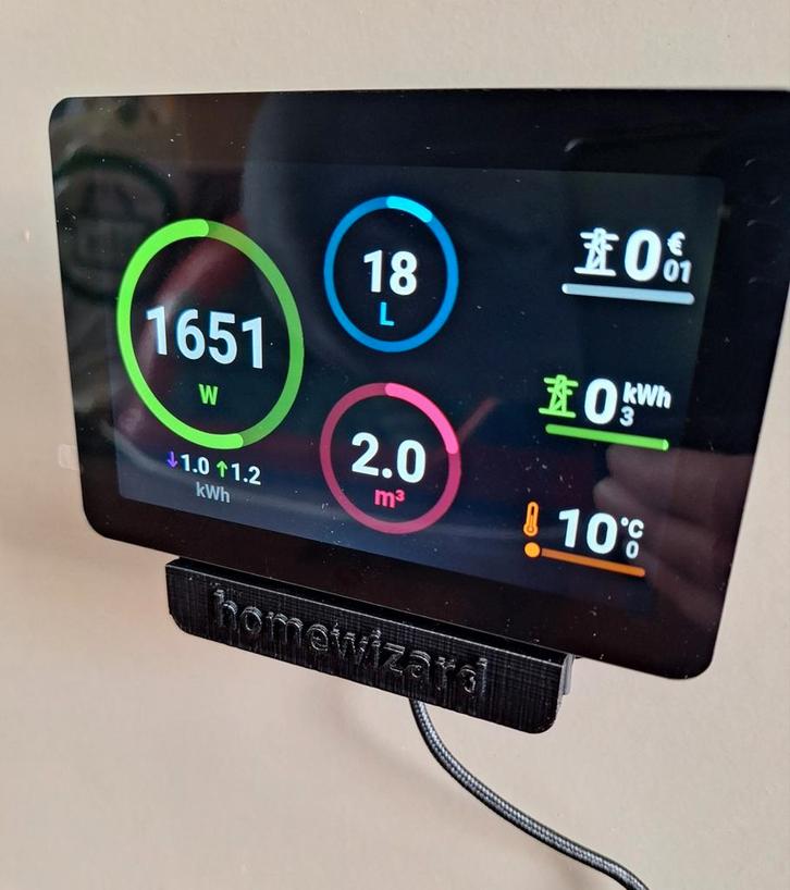 HomeWizard Energy Display muur beugel GRATIS VERZENDING, Doe-het-zelf en Verbouw, Meetapparatuur, Nieuw, Overige meters, Ophalen of Verzenden