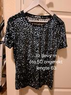 Liz devy shirtje m panterprint velours achtige stof, Ophalen of Verzenden, Zo goed als nieuw, Korte mouw