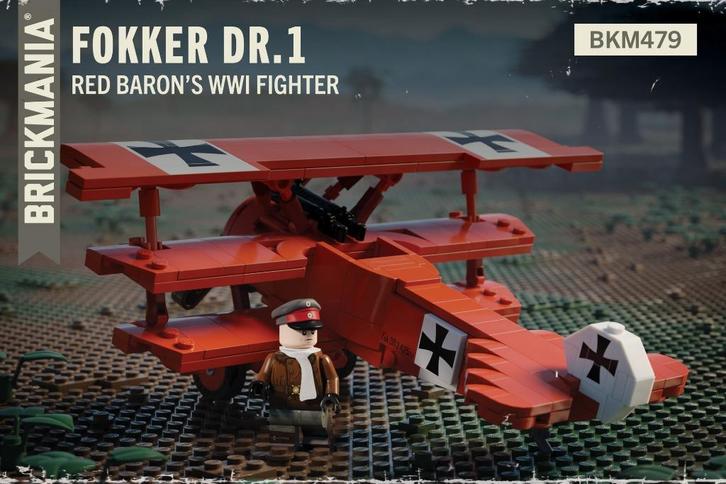 Brickmania Lego Fokker Dr.1 – LAGER WORDT DE PRIJS NIET, Kinderen en Baby's, Speelgoed | Bouwstenen, Nieuw, Overige merken, Verzenden