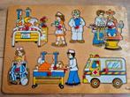 Vintage houten puzzel met knopjes, Ophalen of Verzenden, Minder dan 10 stukjes, Gebruikt