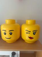 Twee lego opberg hoofden, Kinderen en Baby's, Speelgoed | Duplo en Lego, Ophalen, Zo goed als nieuw