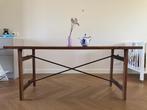 Brocante eettafel werkbank opklaptafel, Huis en Inrichting, Ophalen, 50 tot 100 cm, Zo goed als nieuw, Vijf personen of meer