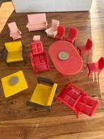 Vintage plastic poppenhuis meubeltjes, Ophalen, Gebruikt, Poppenhuis
