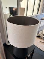 Lamp beige of naturel linnen karwei met zwarte poot, Huis en Inrichting, Lampen | Tafellampen, Ophalen, Japandi, Karwei, Zo goed als nieuw