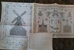 2 vintage borduurpatronen merklap zaanstad de zaanse molen, Verzenden, Zo goed als nieuw, Patroon