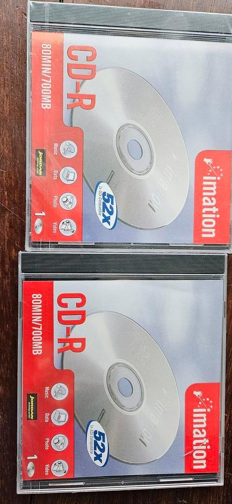 Imation CD-R 80MIN/700MB - Nieuw  (2 stuks), Computers en Software, Beschrijfbare discs, Zo goed als nieuw, Cd, Op spindel, Ophalen of Verzenden