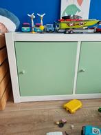 Ikea Kallax inzet met deurtjes lichtgroen 6 stuks, Ophalen, Zo goed als nieuw, 50 tot 70 cm, 105 cm of meer