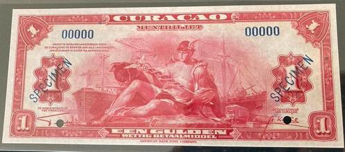 CURACAO 1gulden 1️⃣9️⃣4️⃣2️⃣ SPECIMEN UNC, Postzegels en Munten, Bankbiljetten | Nederland, Ophalen of Verzenden