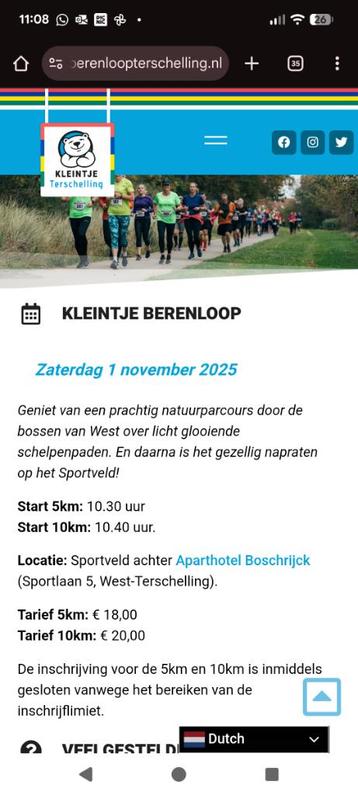Kleintje Berenloop 5 km beschikbaar voor biedingen
