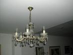 Antieke kroonluchter kristal hanglamp pegel barok glas lamp, Gebruikt, Ophalen, Glas, Bohemien klassiek barok