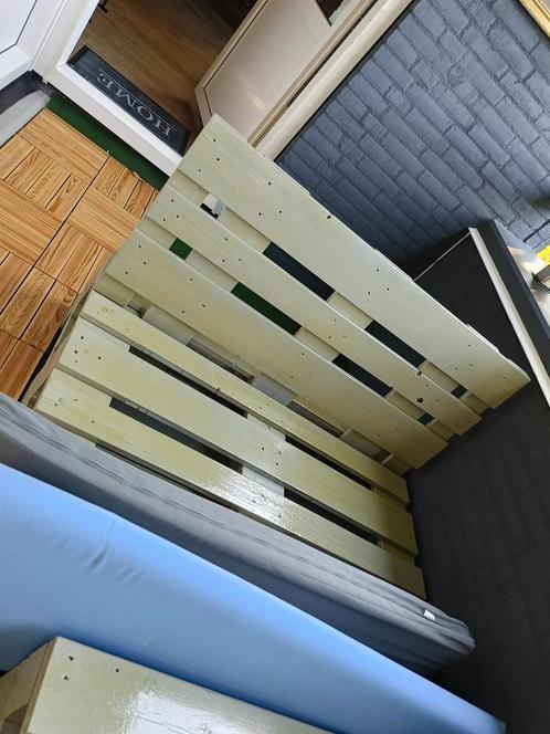 Pallet bankje incl kussenset, Tuin en Terras, Tuinbanken, Zo goed als nieuw, Hout, Ophalen of Verzenden