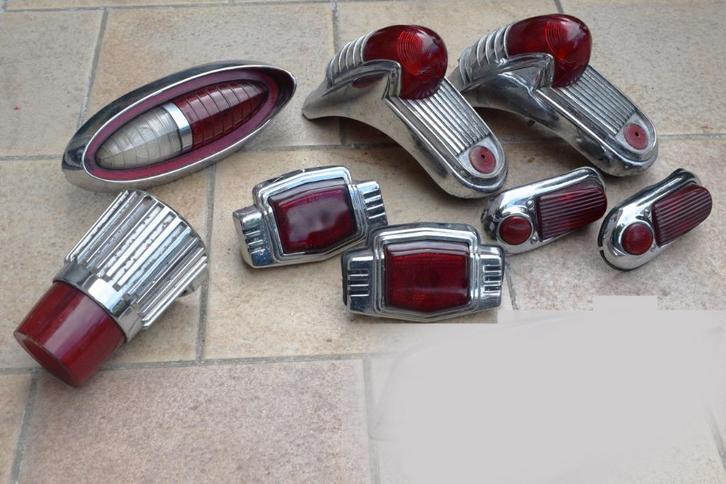 Lot 8 Amerikaanse oldtimer achterlichten, Verzamelen, Automerken, Motoren en Formule 1, Gebruikt, Auto's, Ophalen of Verzenden