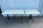 23 stuks horeca bistro terrastafels 80x80 cm en 120x80 cm, Ophalen, Gebruikt