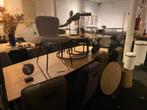 Salontafel set hazel beige marmer met mangohout hoge korting, Ophalen, Nieuw, Rond, Minder dan 50 cm