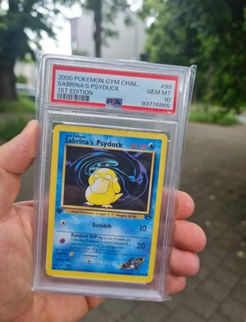 Pokémon Gym Challenge Psyduck 1. Edition PSA10 beschikbaar voor biedingen