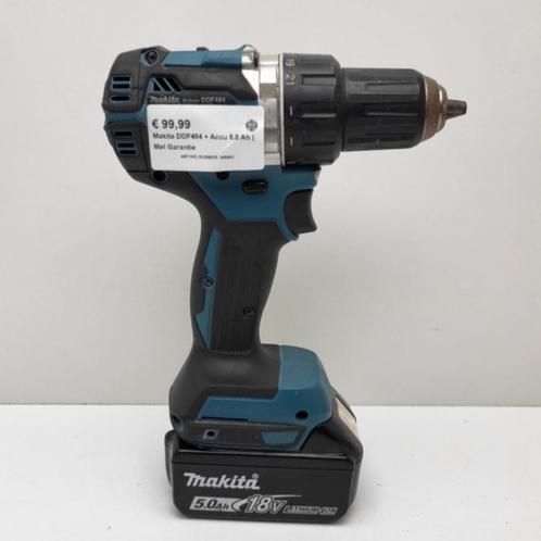 Makita DDF484 + Accu 5.0 Ah | Met Garantie, Doe-het-zelf en Verbouw, Gereedschap | Boormachines, Zo goed als nieuw