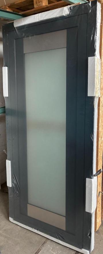 Aluminium voordeur 100 x 210 cm Links kleur Antraciet beschikbaar voor biedingen