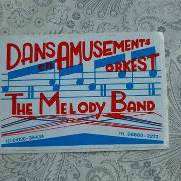 Vintage sticker Dans Amusementsorkest The Melody Band beschikbaar voor biedingen