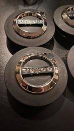 Volvo Naafdoppen 64mm Zwart/Zilver - Set van 4, Auto diversen, Wieldoppen, Ophalen of Verzenden, Nieuw