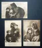 3x ansichtkaarten WO 1, van huis verdreven, Verzenden, Voor 1920, Ongelopen, Overige thema's