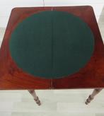Antieke mahonie kaarttafel met nieuw vilt of sidetable, Antiek en Kunst, Ophalen