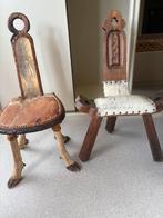 2  Spaanse Antieke Brutalist stoelen, Antiek en Kunst, Antiek | Meubels | Stoelen en Banken, Ophalen