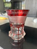 Antiek Biedemeier Glas Rudesheim Rood, Ophalen of Verzenden