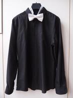 Mooi Shein heren kerst feest overhemd blouse jongen XS strik, Shein, Halswijdte 38 (S) of kleiner, Zwart, Ophalen of Verzenden