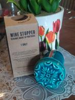 Wijn stopper ceramic turquoise, Nieuw, Ophalen of Verzenden