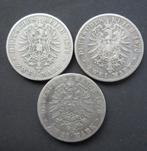 Setje 3 x 2 Mark 1876 ABC Pruissen Duitsland km#506, Postzegels en Munten, Munten | Europa | Niet-Euromunten, Verzenden, Duitsland