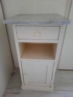 2 nachtkastjes met marmeren blad, Ophalen of Verzenden, Gebruikt, Minder dan 45 cm, 70 cm of meer