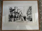 A.E. Lithografie - Mensen Maken de Winst 60 cm / 50 cm, Antiek en Kunst, Kunst | Tekeningen en Foto's, Verzenden