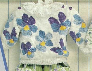 Viooltjes trui breipatroon beschikbaar voor biedingen