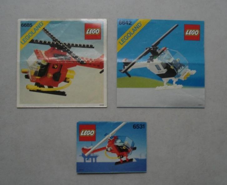 lego bouwbeschrijving van helikopters nr 6642 - 6531 - 6685, Kinderen en Baby's, Speelgoed | Duplo en Lego, Nieuw, Lego, Ophalen of Verzenden