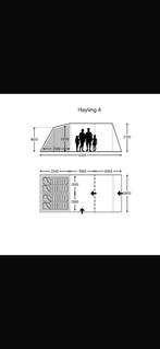 Kampa opblaasbare tunneltent 4 persoons, Caravans en Kamperen, Tenten, Ophalen, Zo goed als nieuw, Tot en met 4