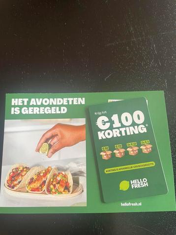 Hello Fresh kortingsbon beschikbaar voor biedingen