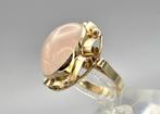 Gouden antieke ring met edelsteen rozenkwarts. 2025/802., Ophalen of Verzenden, Goud, Ring, Met edelsteen