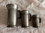 Tinnen maatbekers set van 3, Antiek en Kunst, Ophalen of Verzenden