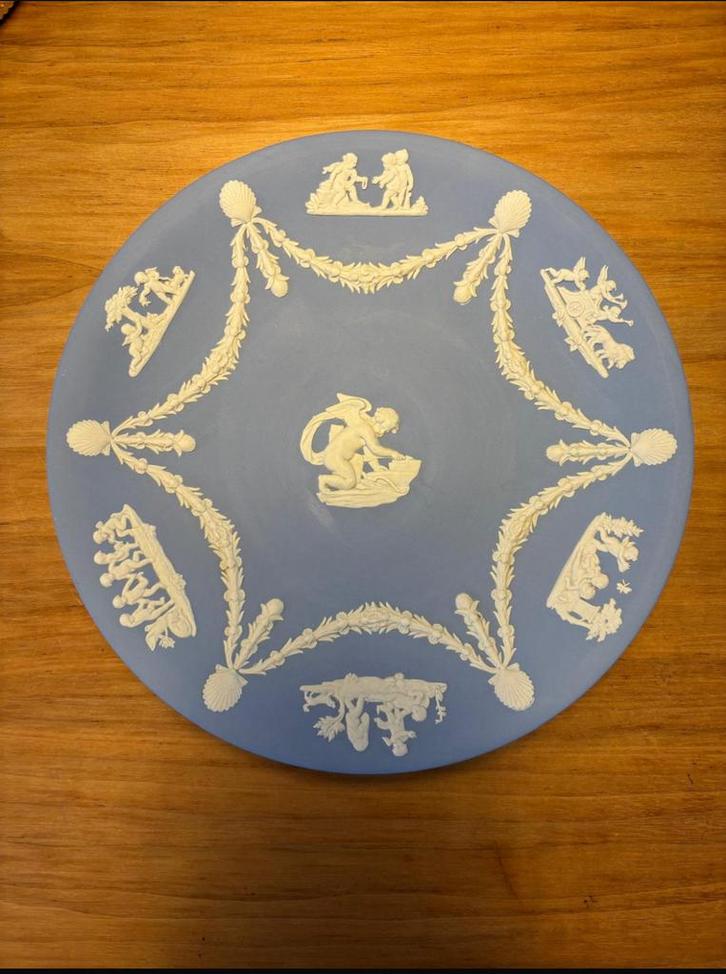 Wedgwood Sierborden - Blauw Jasperware, Antiek en Kunst, Antiek | Wandborden en Tegels, Ophalen