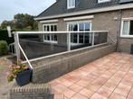 Glazen terras Windscherm ca 7,20 x 1meter, Ophalen, Gebruikt, 200 cm of meer, 150 tot 200 cm
