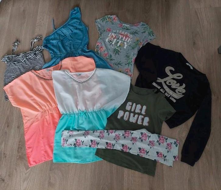 Meisjeskleding pakket tuniekjes, trui, jurkje etc. 146/152, Kinderen en Baby's, Kinderkleding | Maat 146, Gebruikt, Meisje, Ophalen of Verzenden