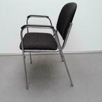 2x CAR stoelen met zwarte stof en verchroomd frame, Huis en Inrichting, Stoelen, Ophalen, Gebruikt, Stof, Vijf, Zes of meer stoelen