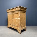 Sleetse oude brocante beige commode kast antiek vintage hout, Ophalen
