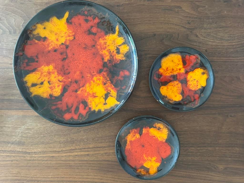 12 delig gebaksstel jaren 70, Ophalen, Zo goed als nieuw, Glas of Kopje