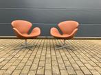 2x Fritz Hansen Swan chair in Cognac leder, NIEUW!!!, Huis en Inrichting, Fauteuils, Ophalen of Verzenden, Knoll vitra tecno b&b italia sede cassina artifort togo edra cor