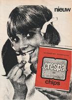 Retro reclame 1965 Crespa chips Sacono Leeuwarden meisje, Verzamelen, Verzenden, Overige typen