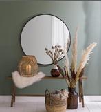 Spiegel rond zwart 70 cm, Huis en Inrichting, Woonaccessoires | Spiegels, Ophalen, Rond, Zo goed als nieuw, Minder dan 100 cm