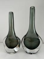 Nils Landberg set vazen kristal Orrefors 1950's, Antiek en Kunst, Antiek | Glas en Kristal, Ophalen of Verzenden